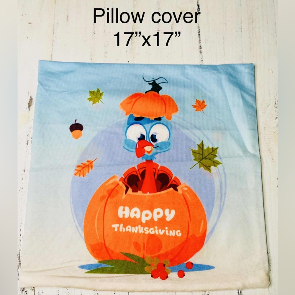 New Thanksgiving Pumpkin Cartoon Pillow Cover